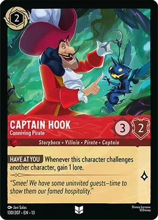 Captain Hook #130 Attack of the Vine! Disney Lorcana card