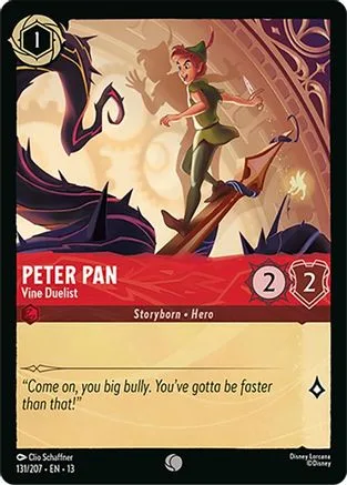 Peter Pan #131 Attack of the Vine! Disney Lorcana card