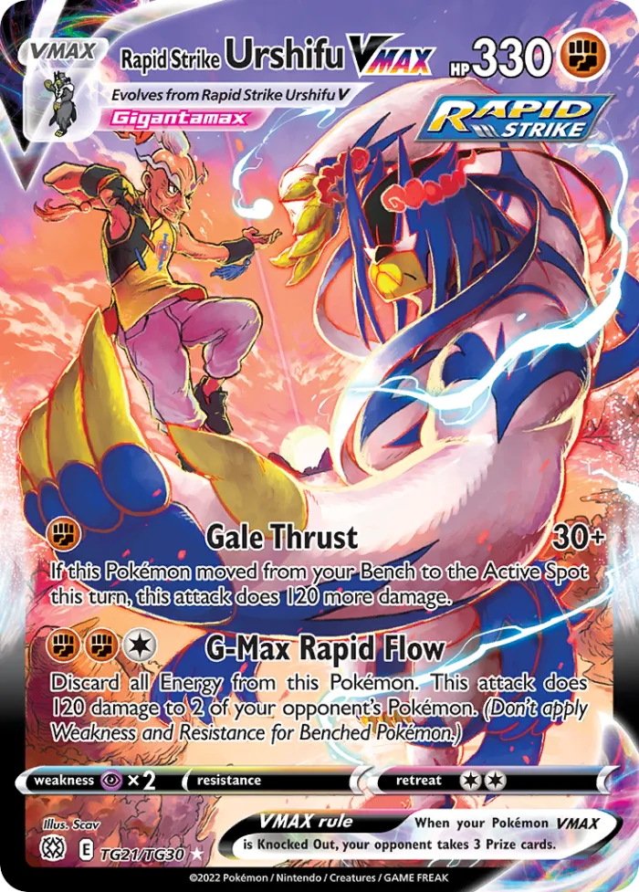 Rapid Strike Urshifu VMAX #TG21 Brilliant Stars Pokemon card