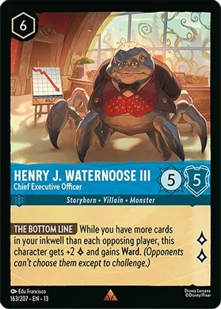 Henry J. Waternoose III #163 Attack of the Vine! Disney Lorcana card