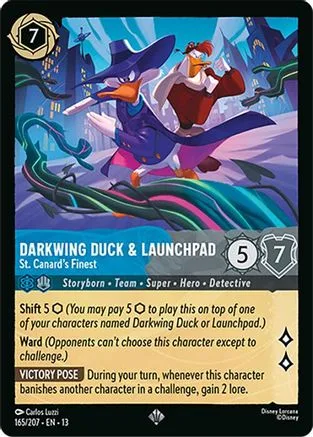 Darkwing Duck & Launchpad #165 Attack of the Vine! Disney Lorcana card