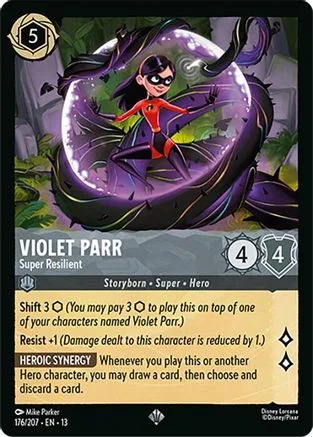 Violet Parr #176 Attack of the Vine! Disney Lorcana card
