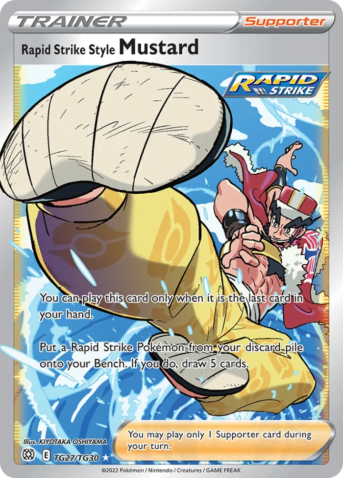 Rapid Strike Style Mustard #TG27 Brilliant Stars Pokemon card