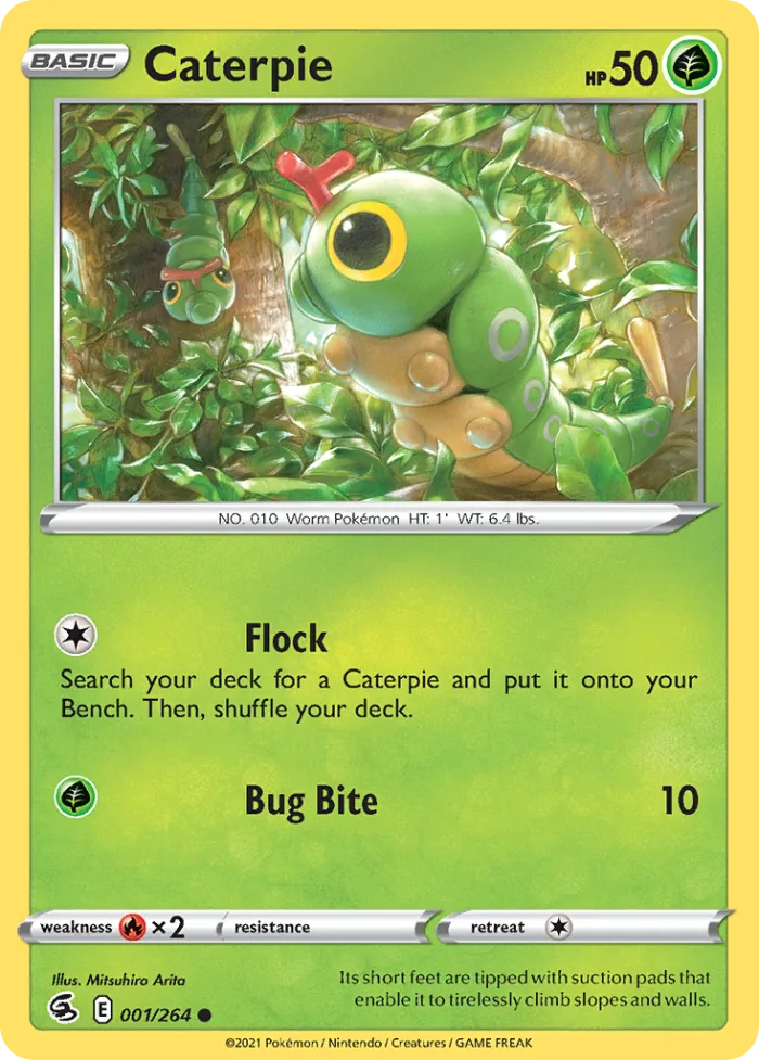 Caterpie #1 Fusion Strike Pokemon card