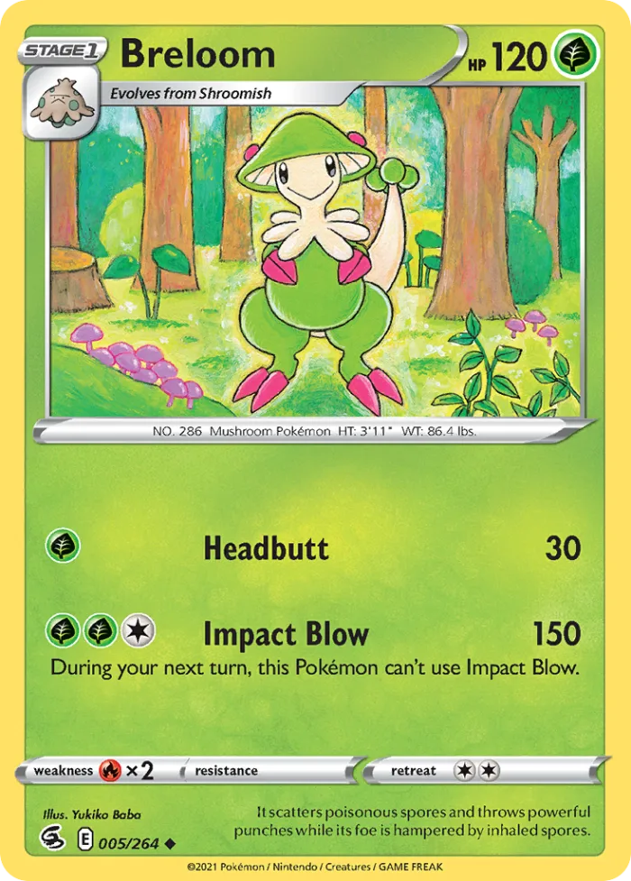 Breloom #5 Fusion Strike Pokemon card