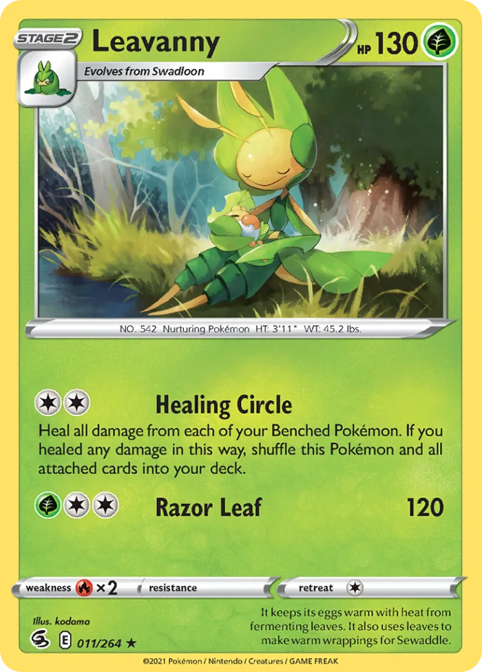Leavanny #11 Fusion Strike Pokemon card