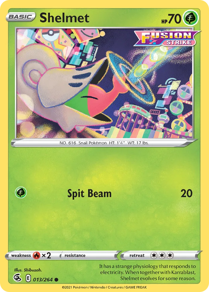 Shelmet #13 Fusion Strike Pokemon card