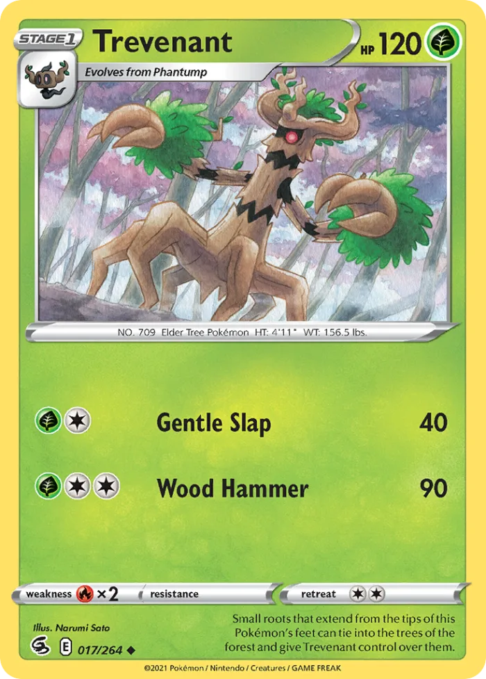 Trevenant #17 Fusion Strike Pokemon card