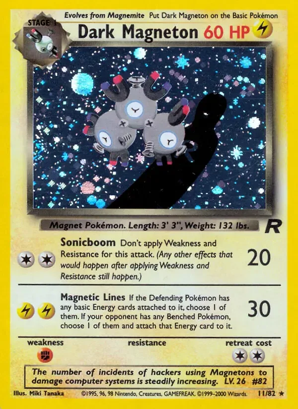 Dark Magneton #11 Uncommon Team Rocket Pokemon card