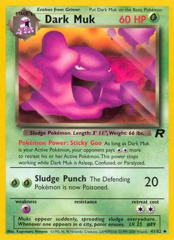 Dark Muk #41 Rare Team Rocket Pokemon card