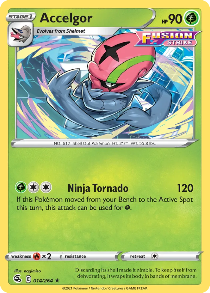 Accelgor #14 Fusion Strike Pokemon card