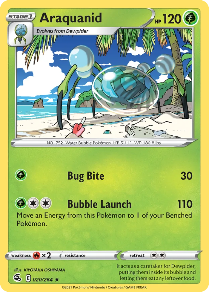 Araquanid #20 Fusion Strike Pokemon card