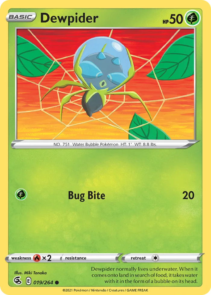 Dewpider #19 Fusion Strike Pokemon card