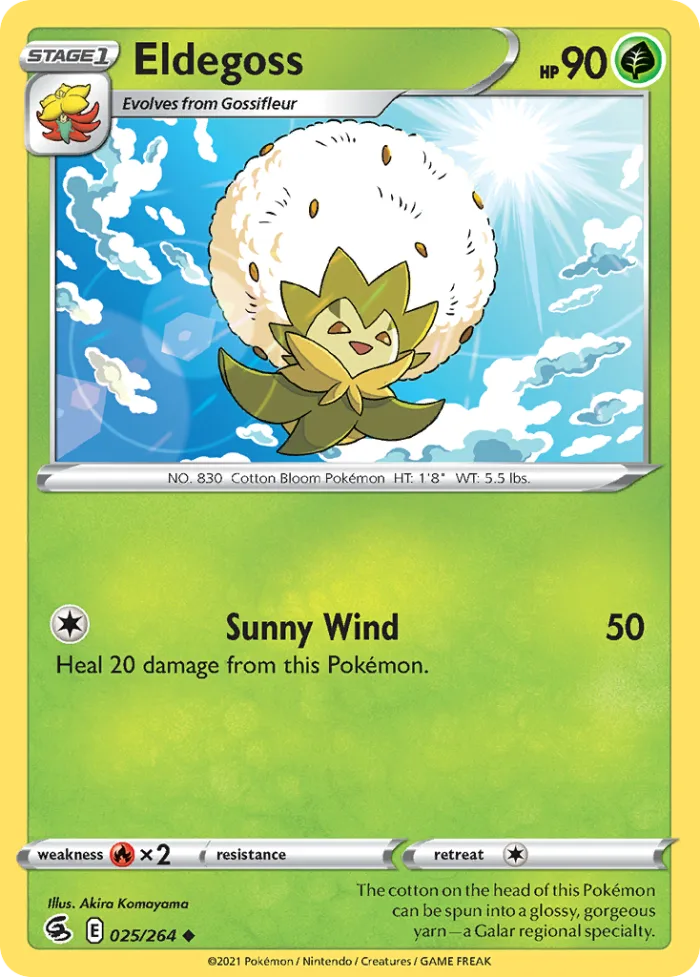 Eldegoss #25 Fusion Strike Pokemon card