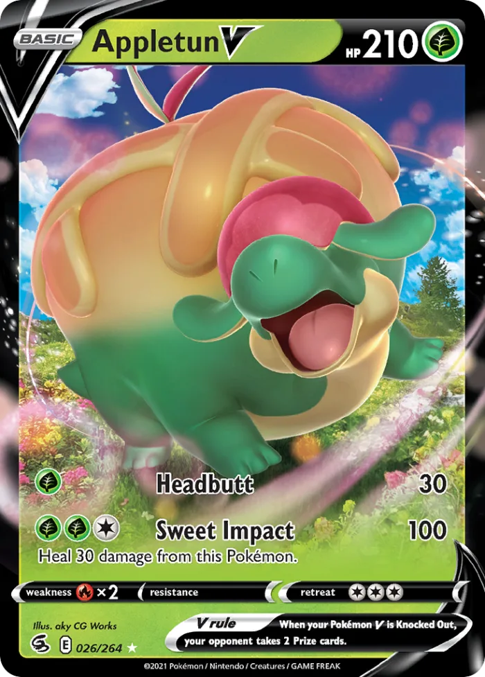 Appletun V #26 Fusion Strike Pokemon card