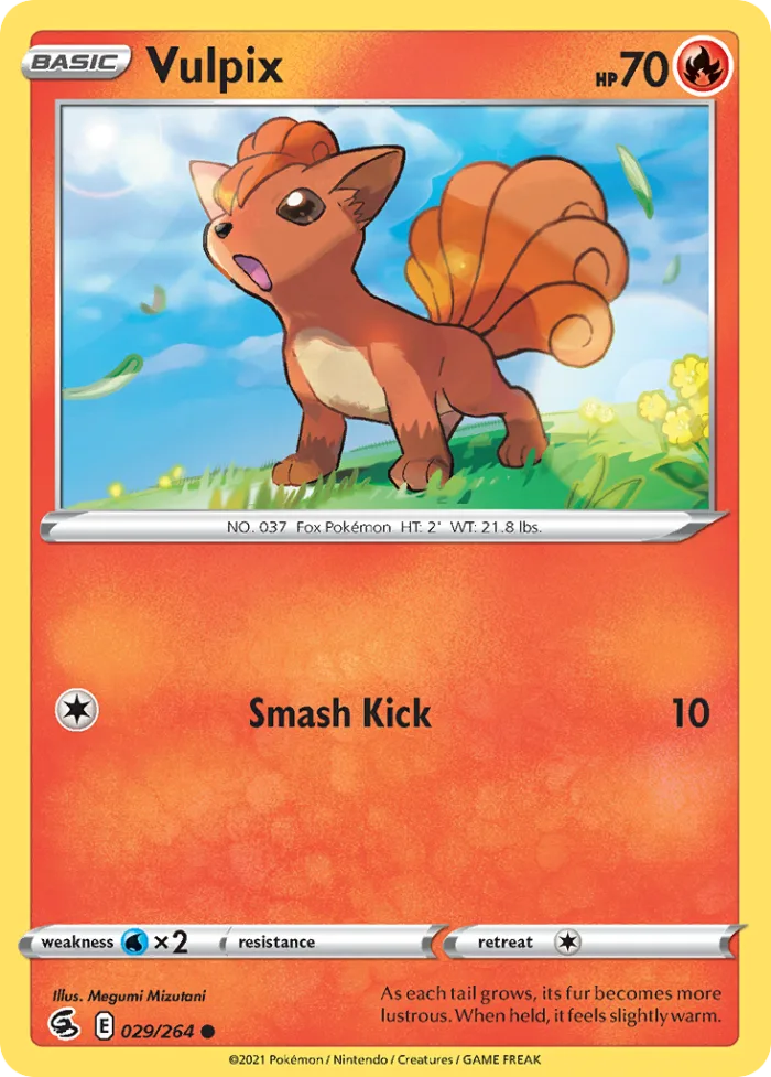 Vulpix #29 Fusion Strike Pokemon card