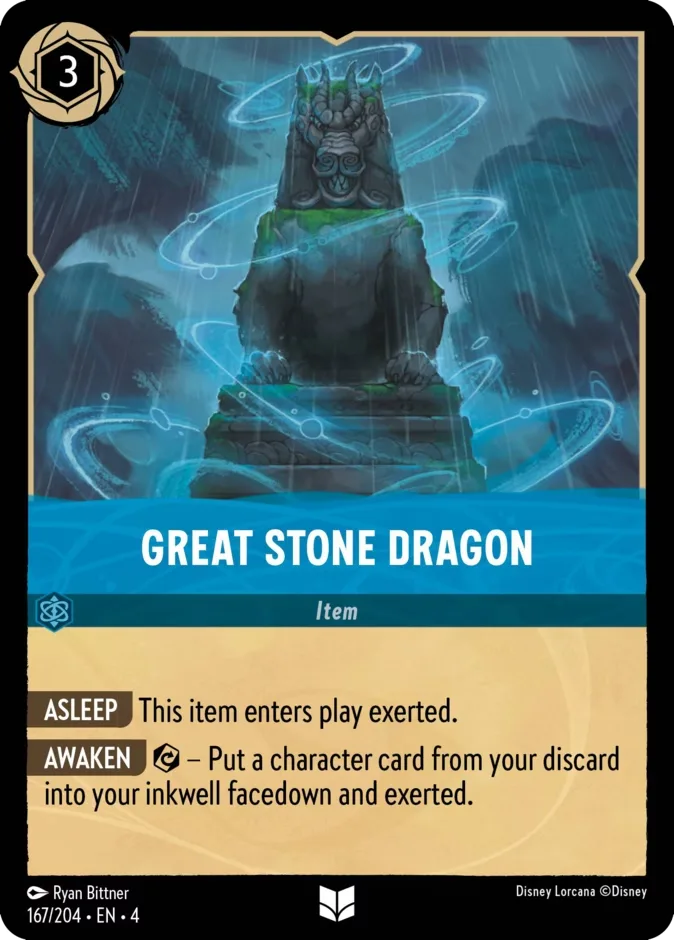 Great Stone Dragon #167 Ursula's Return Disney Lorcana card