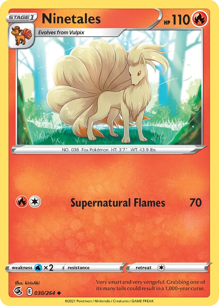 Ninetales #30 Fusion Strike Pokemon card