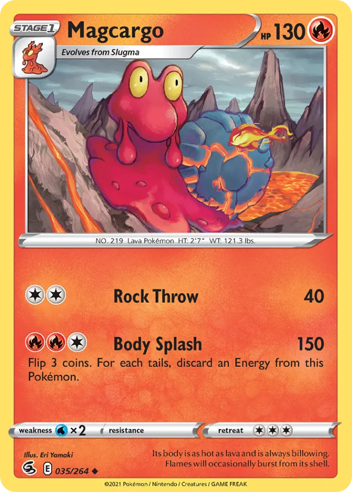 Magcargo #35 Fusion Strike Pokemon card