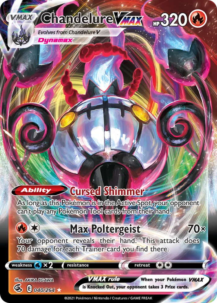 Chandelure VMAX #40 Fusion Strike Pokemon card