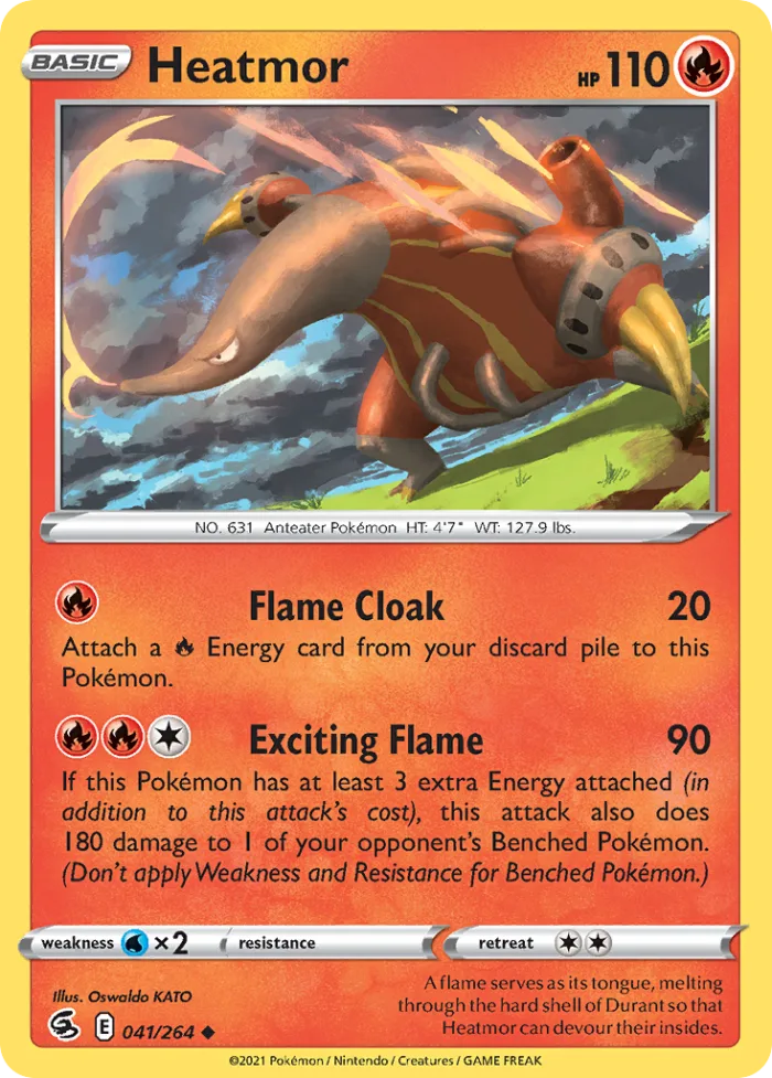 Heatmor #41 Fusion Strike Pokemon card