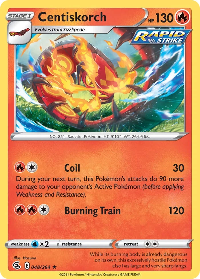 Centiskorch #48 Fusion Strike Pokemon card