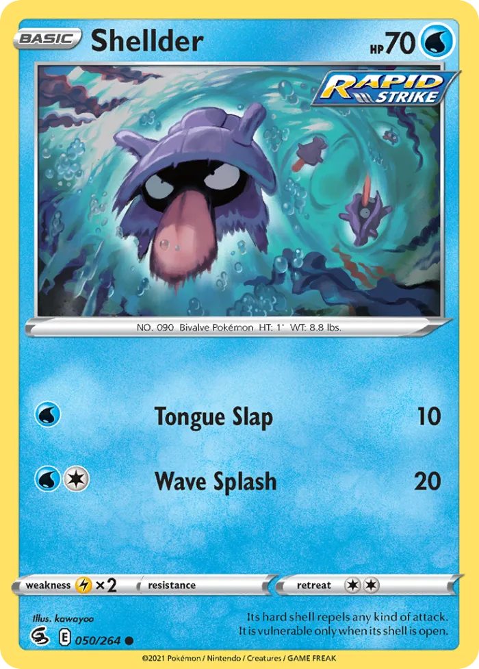 Shellder #50 Fusion Strike Pokemon card
