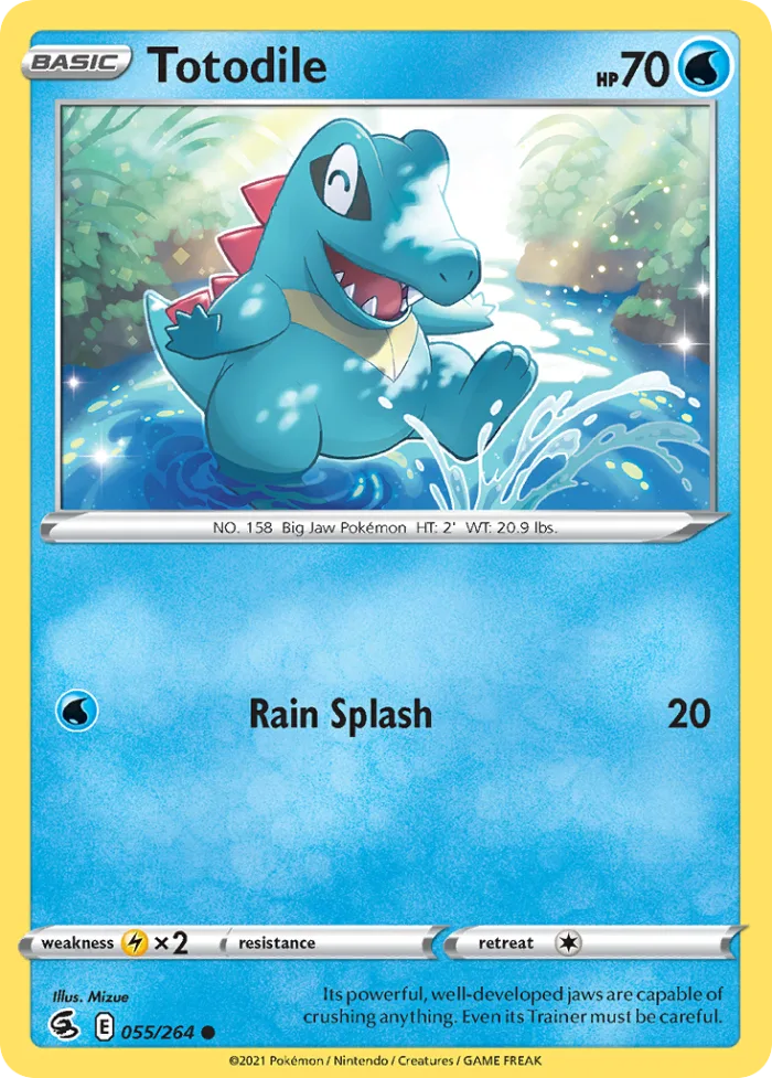 Totodile #55 Fusion Strike Pokemon card