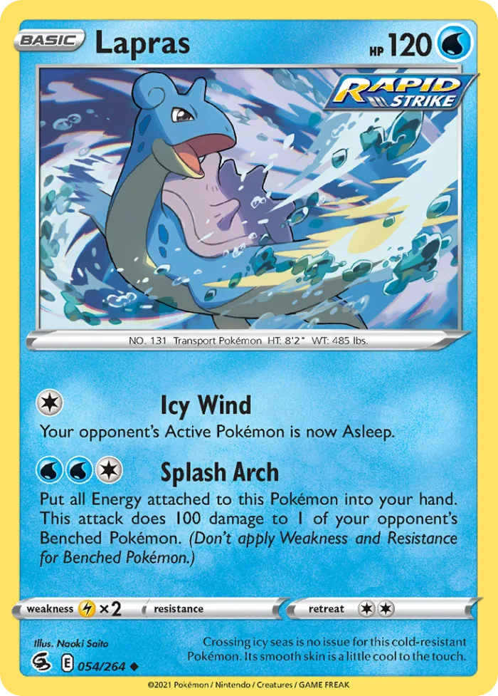 Lapras #54 Fusion Strike Pokemon card