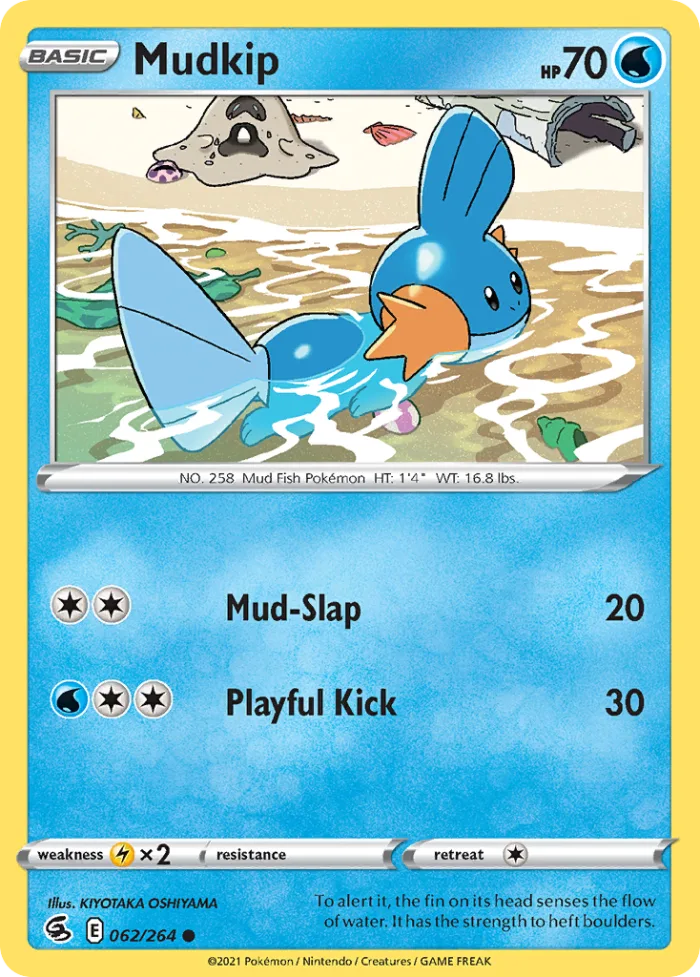 Mudkip #62 Fusion Strike Pokemon card