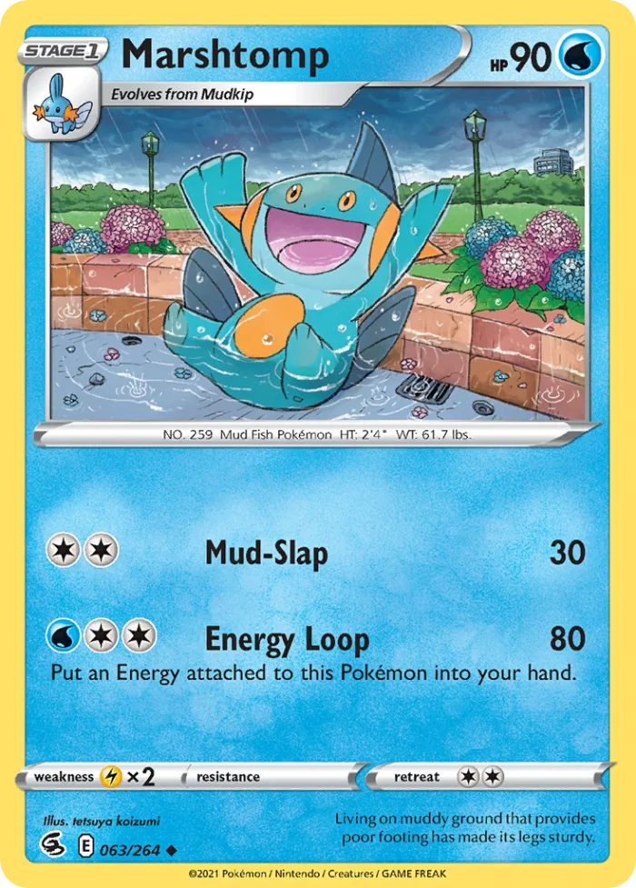 Marshtomp #63 Fusion Strike Pokemon card