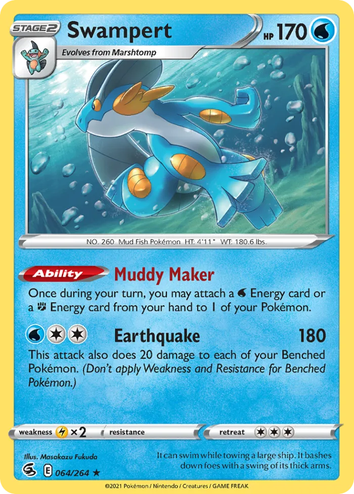Swampert #64 Fusion Strike Pokemon card