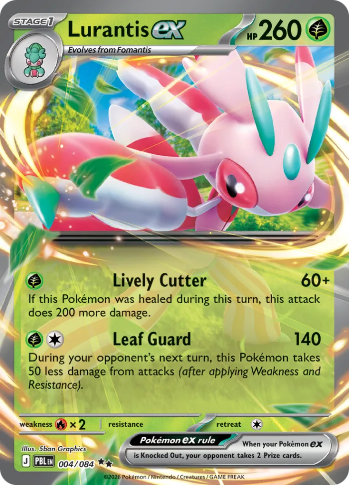 Lurantis ex #4 Pitch Black Pokemon card
