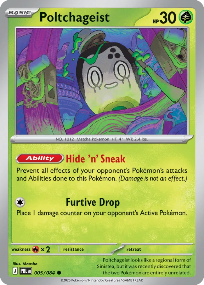 Poltchageist #5 Pitch Black Pokemon card