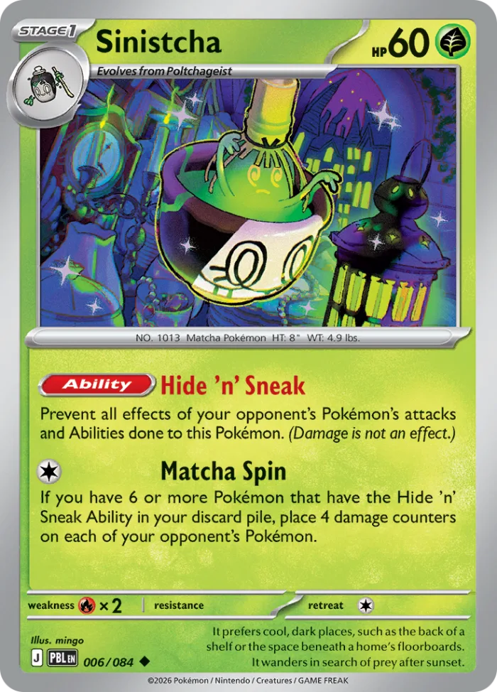 Sinistcha #6 Pitch Black Pokemon card