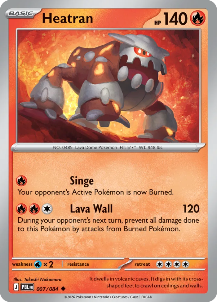 Heatran #7 Pitch Black Pokemon card