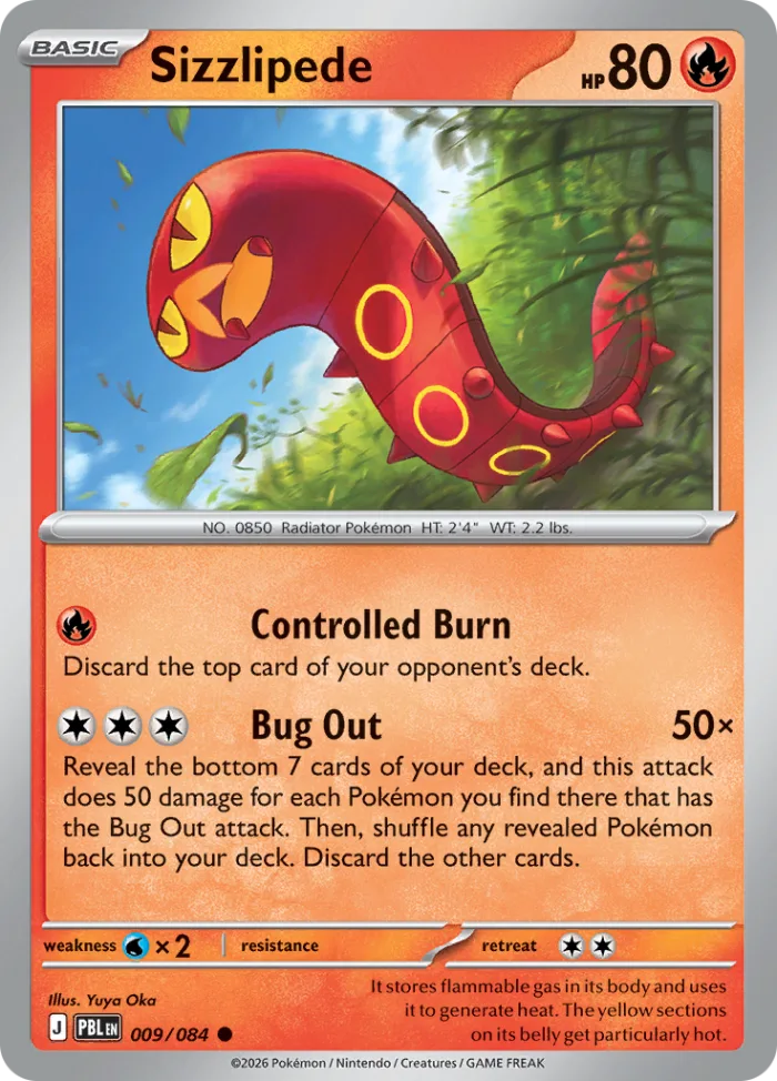 Sizzlipede #9 Pitch Black Pokemon card