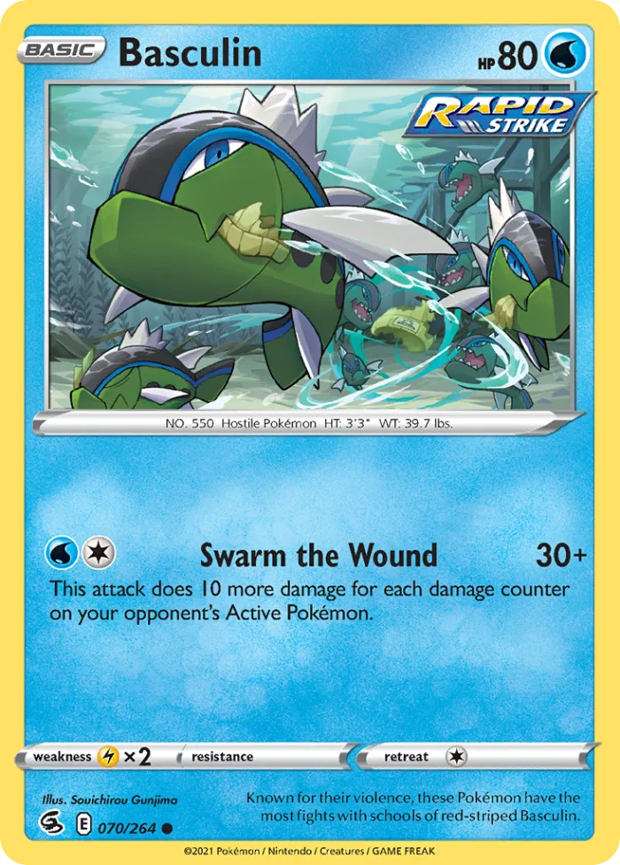 Basculin #70 Fusion Strike Pokemon card
