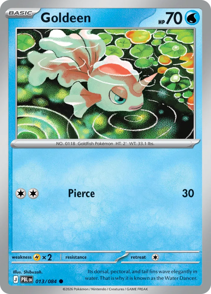 Goldeen #13 Pitch Black Pokemon card