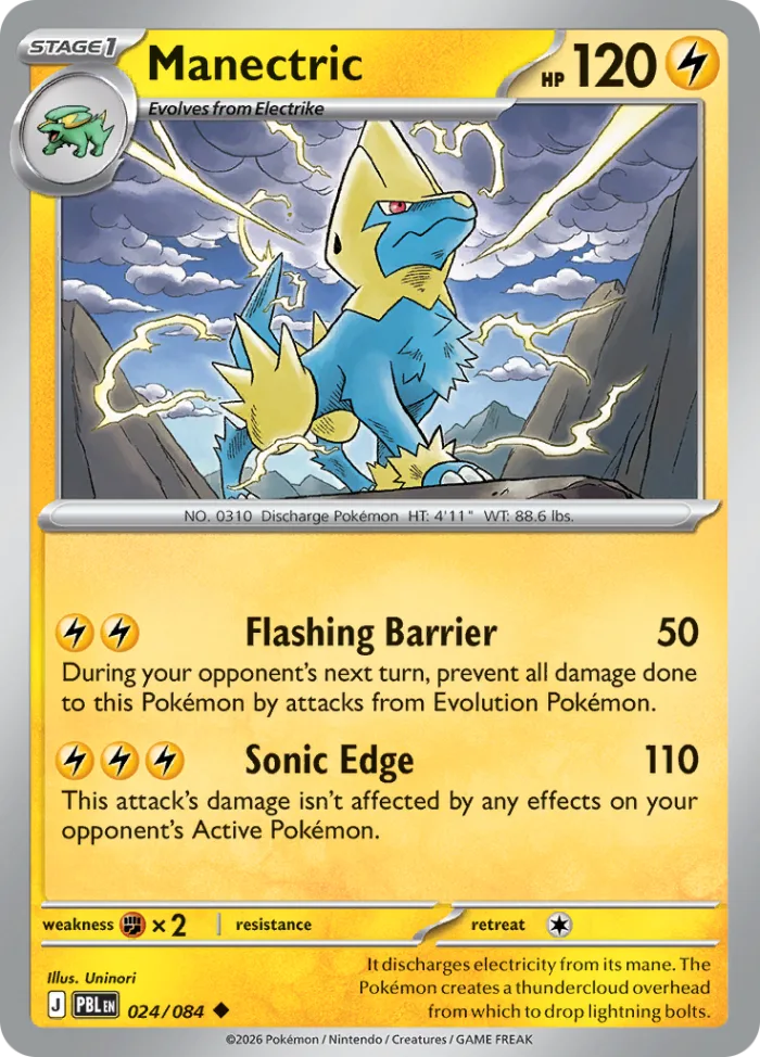 Manectric #24 Pitch Black Pokemon card