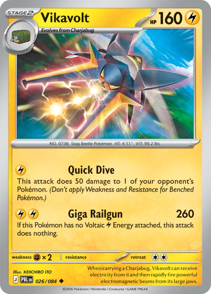 Vikavolt #26 Pitch Black Pokemon card