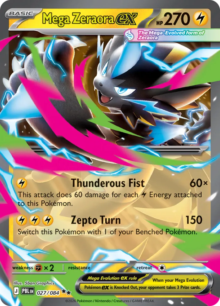 Mega Zeraora ex #27 Pitch Black Pokemon card