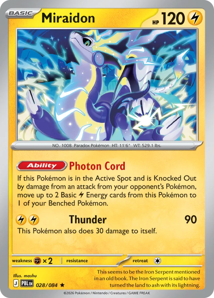 Miraidon #28 Pitch Black Pokemon card