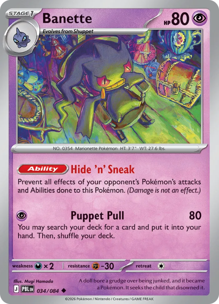 Banette #34 Pitch Black Pokemon card