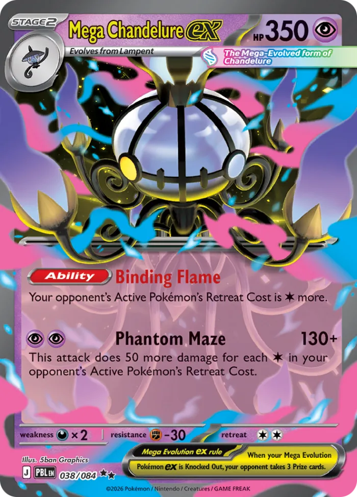 Mega Chandelure ex #38 Pitch Black Pokemon card