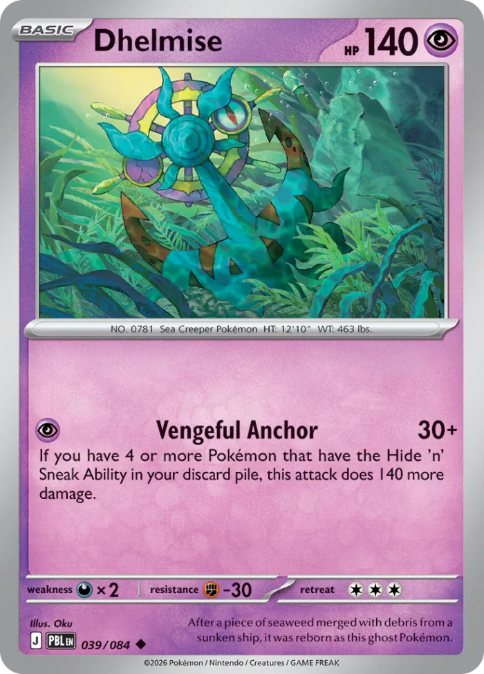 Dhelmise #39 Pitch Black Pokemon card