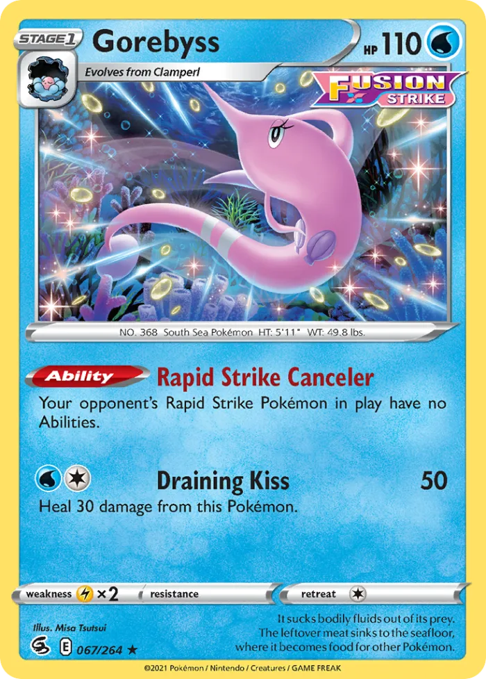 Gorebyss #67 Fusion Strike Pokemon card