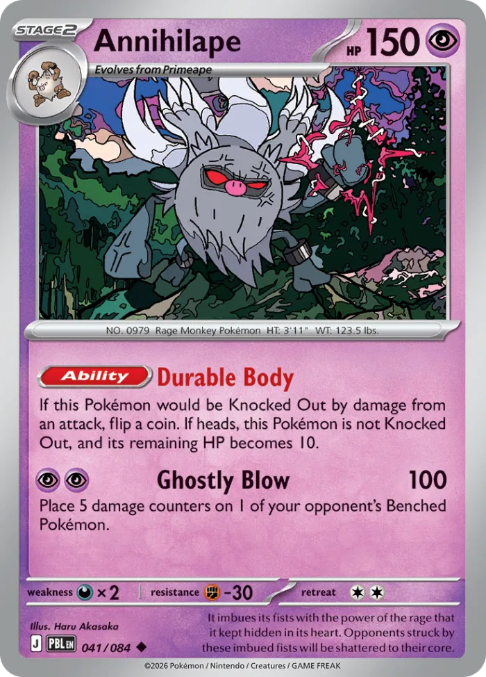 Annihilape #41 Pitch Black Pokemon card