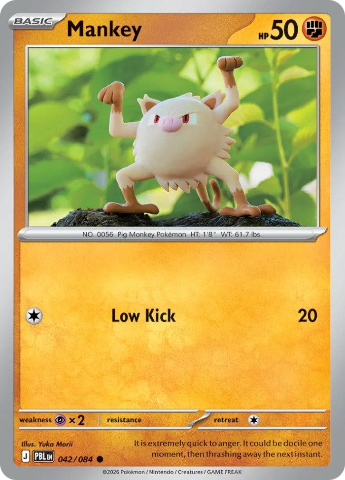Mankey #42 Pitch Black Pokemon card