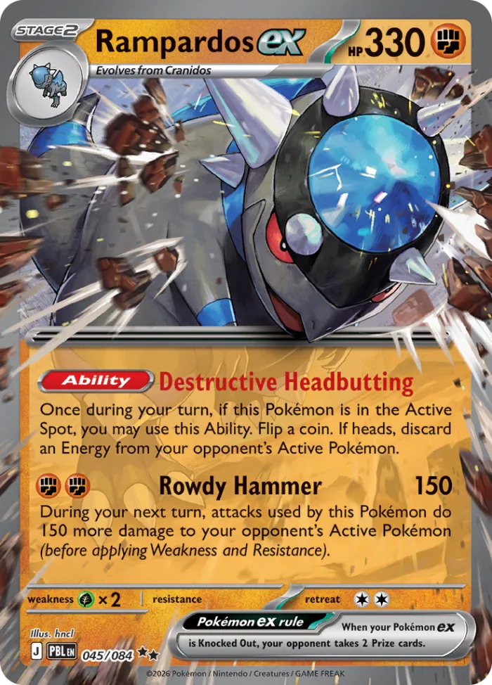 Rampardos ex #45 Pitch Black Pokemon card